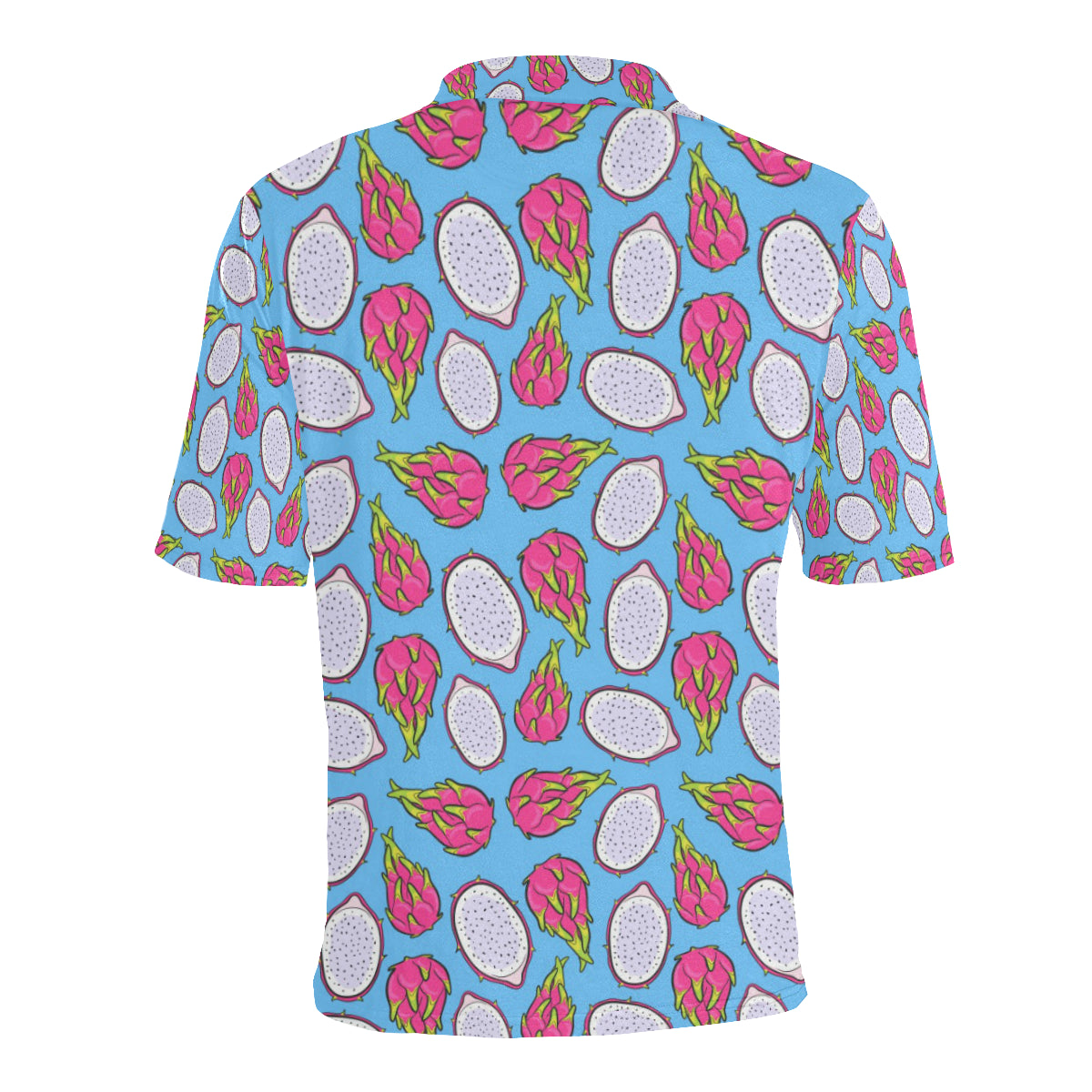 Dragonfruit Pattern Print Design DF04 Men Polo Shirt