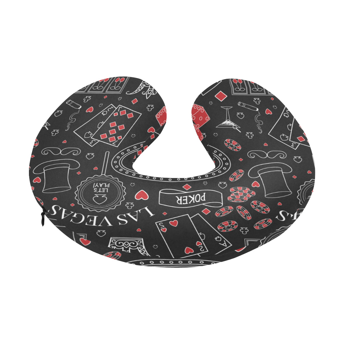 Casino Pattern Print Design 04 U-Shaped Travel Neck Pillow