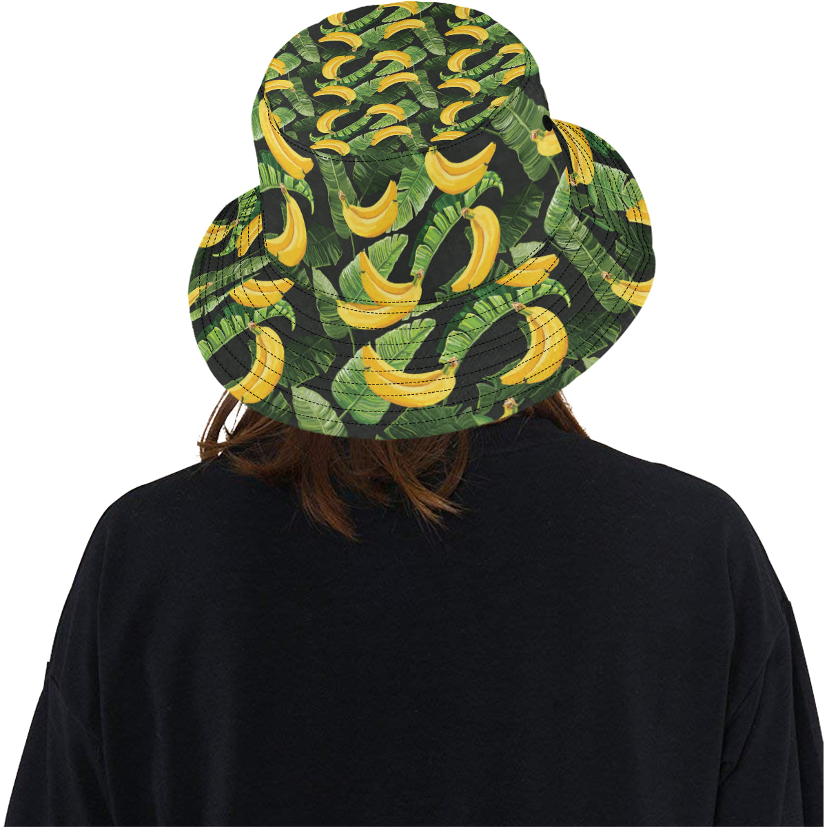 Banana Pattern Print Design BA01 Unisex Bucket Hat