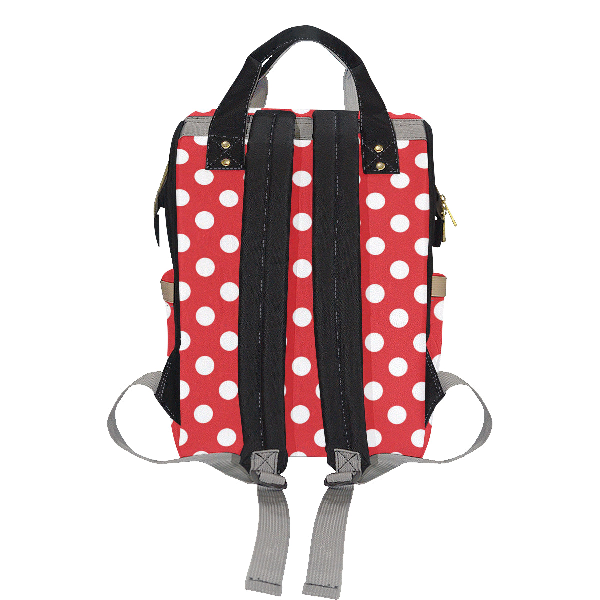 Polka Dot Red Pattern Print Design 04 Diaper Bag Backpack