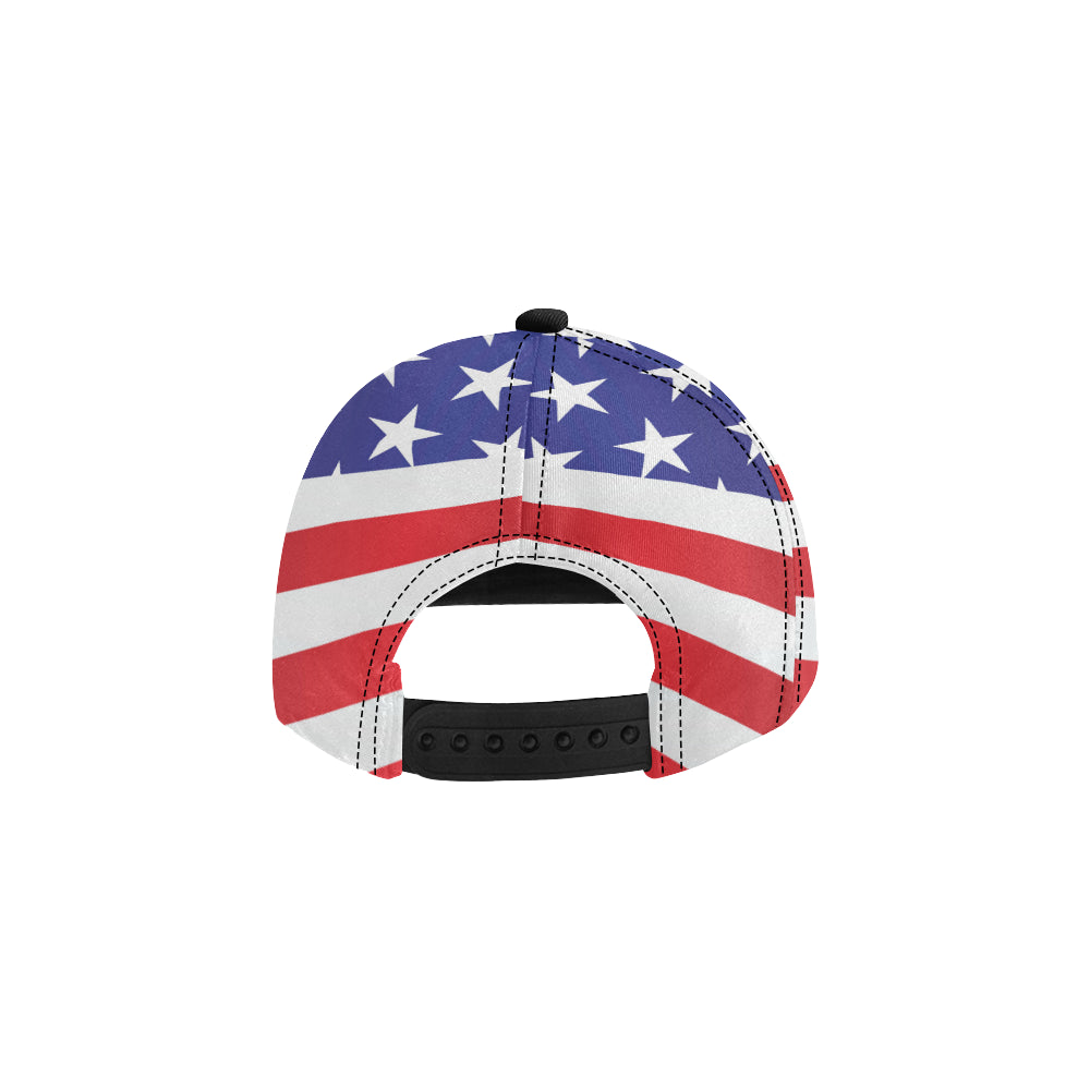 American flag Print Snapback Cap