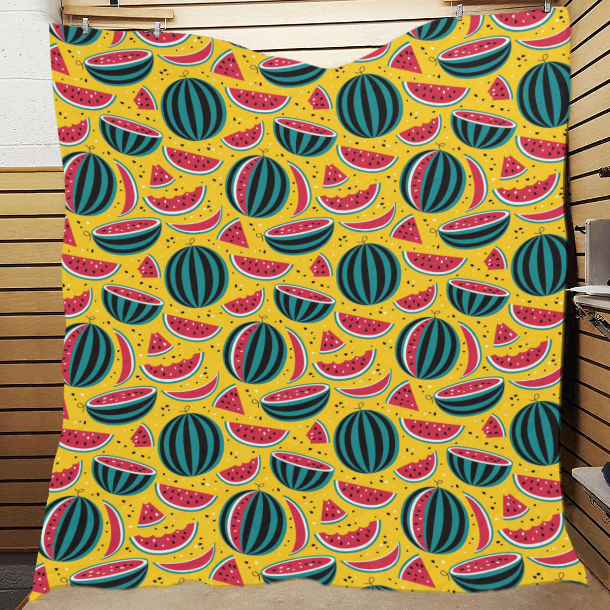 Watermelon Pattern Print Design WM02 Premium Quilt