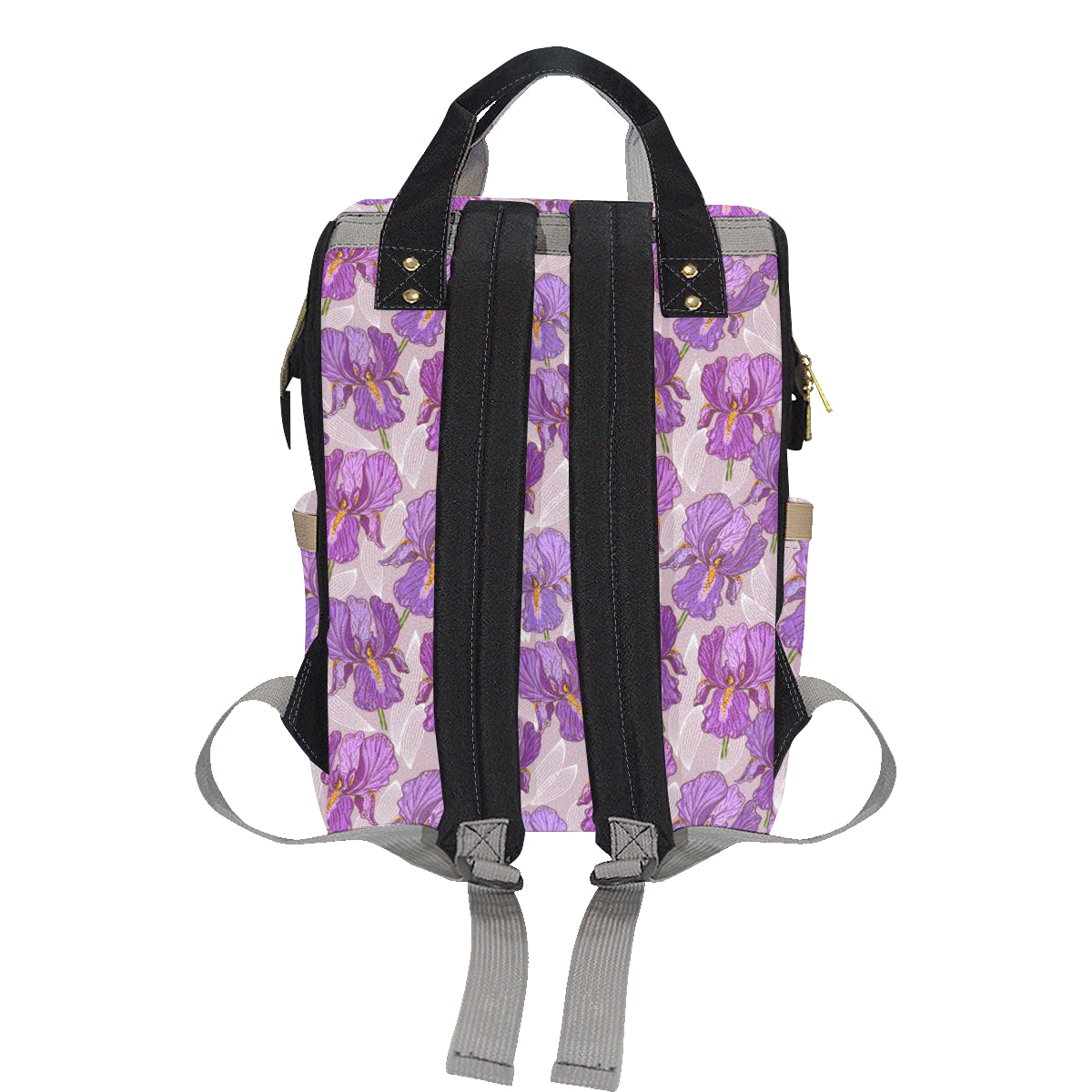 Iris Pattern Print Design IR05 Diaper Bag Backpack