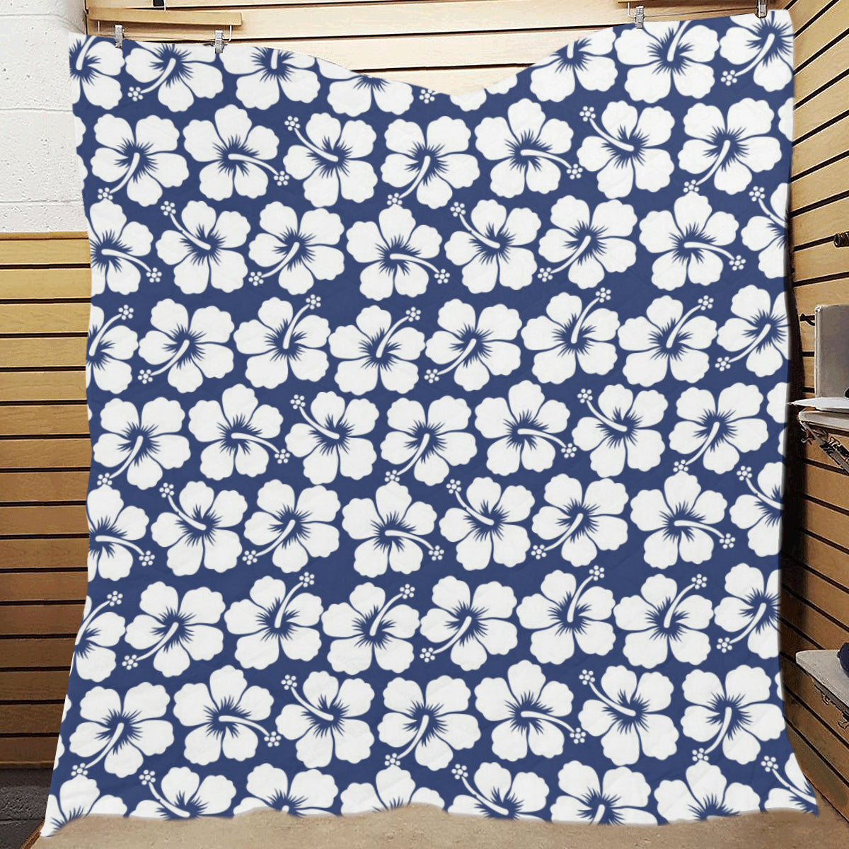 Hibiscus Pattern Print Design HB013 Premium Quilt