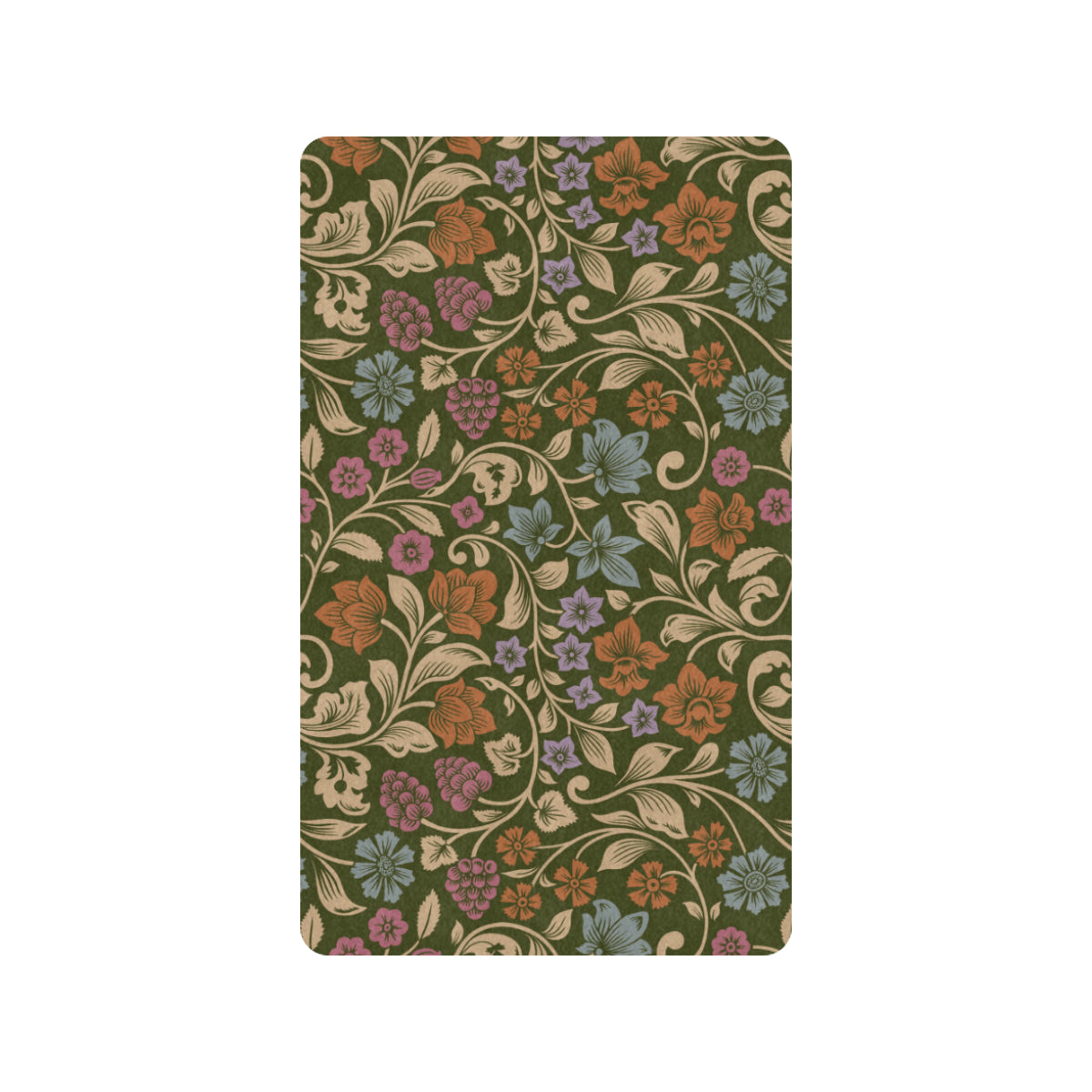 Floral Vintage Print Pattern Rubber Doormat