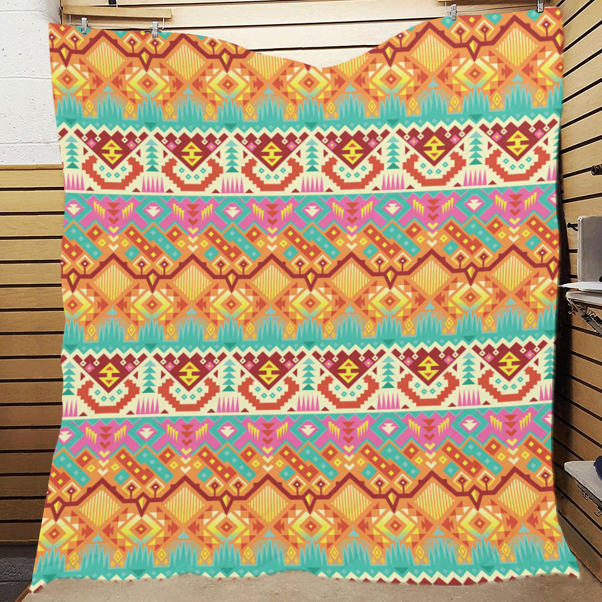 Aztec Pattern Print Design 03 Premium Quilt