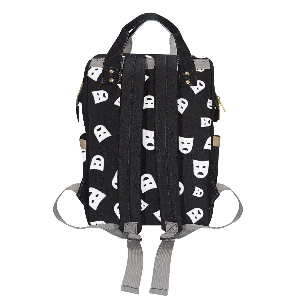 Acting Mask Pattern Print Design 03 Diaper Bag Backpack