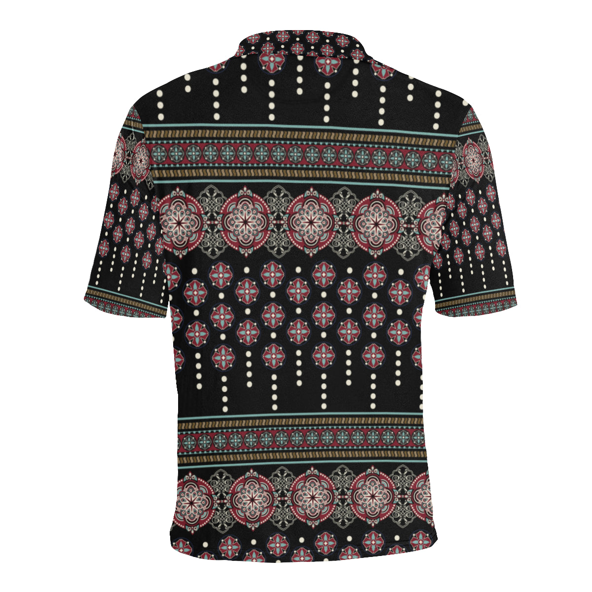 Ethnic Dot Style Print Pattern Men Polo Shirt