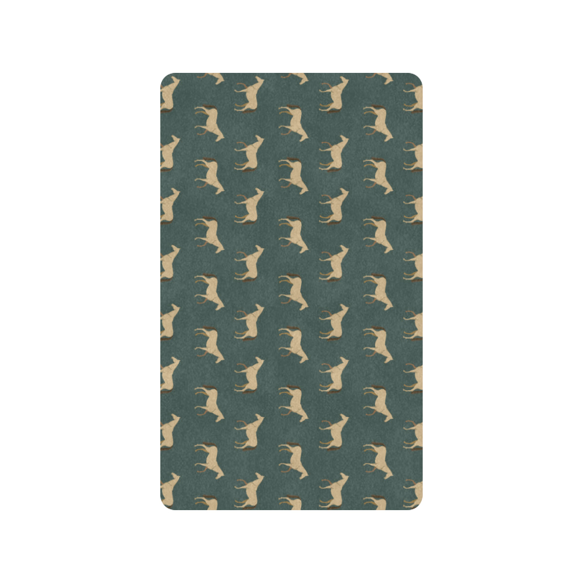 Horse Classic Themed Pattern Print Rubber Doormat