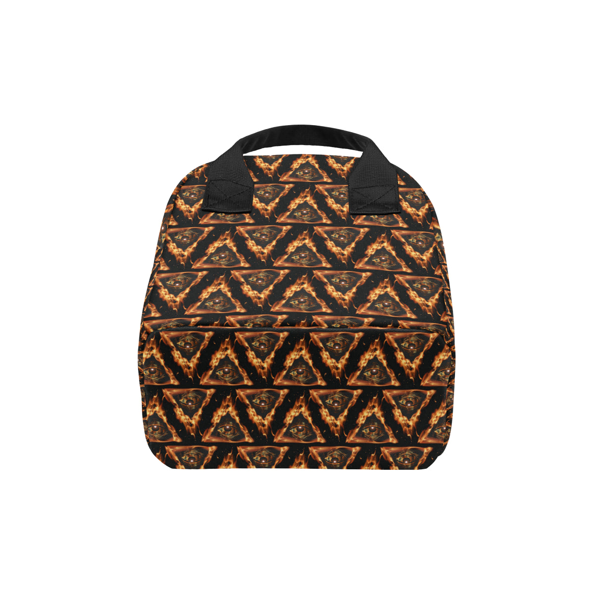 Eye of Horus in Flame Print Insulated Lunch Bag