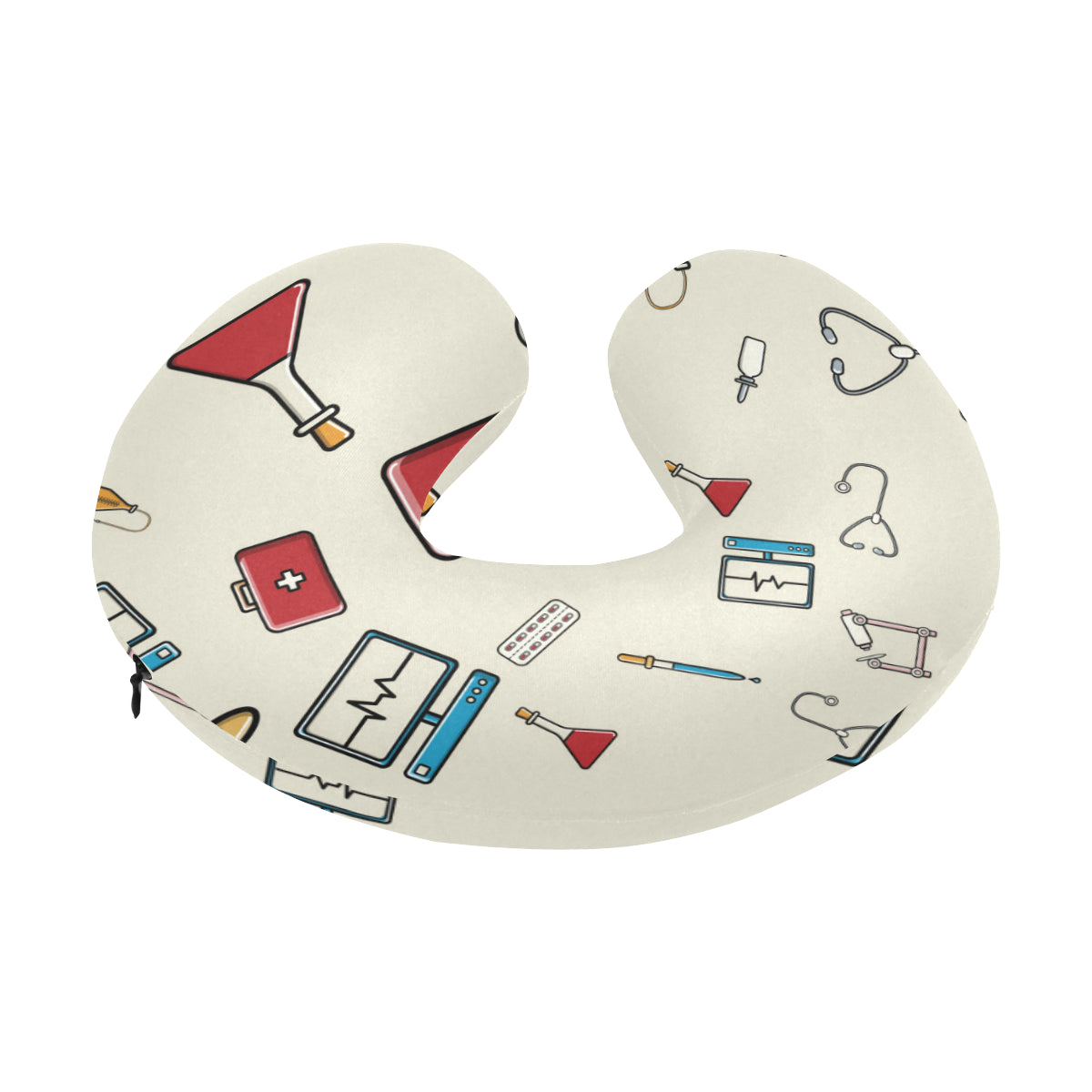 Nurse Pattern Print Design A04 U-Shaped Travel Neck Pillow