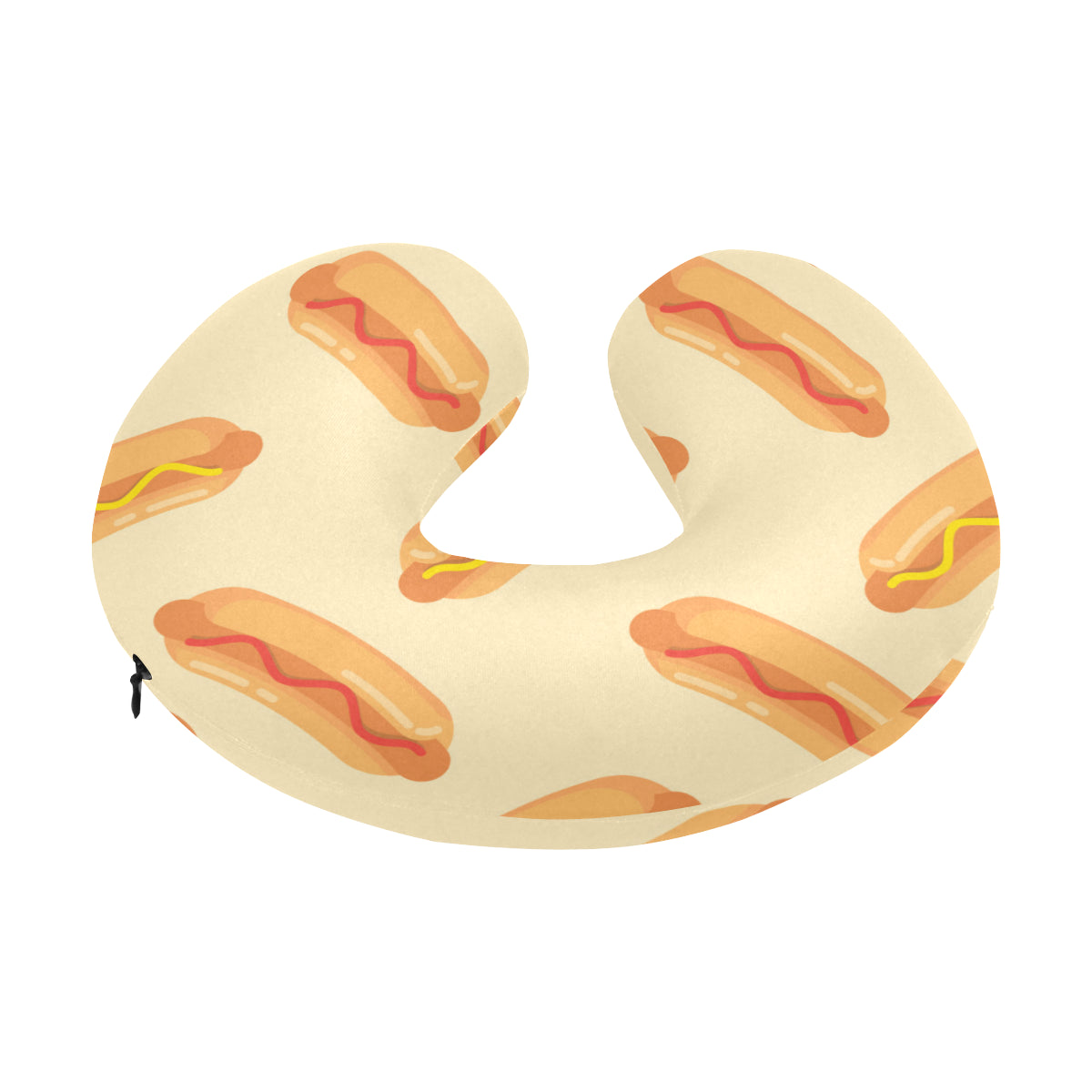 Hot Dog Pattern Print Design 05 U-Shaped Travel Neck Pillow