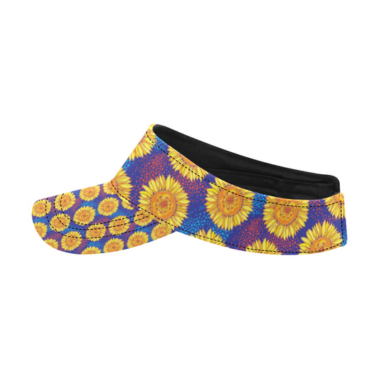 Sunflower Hand Drawn Style Print Unisex Sun Visor