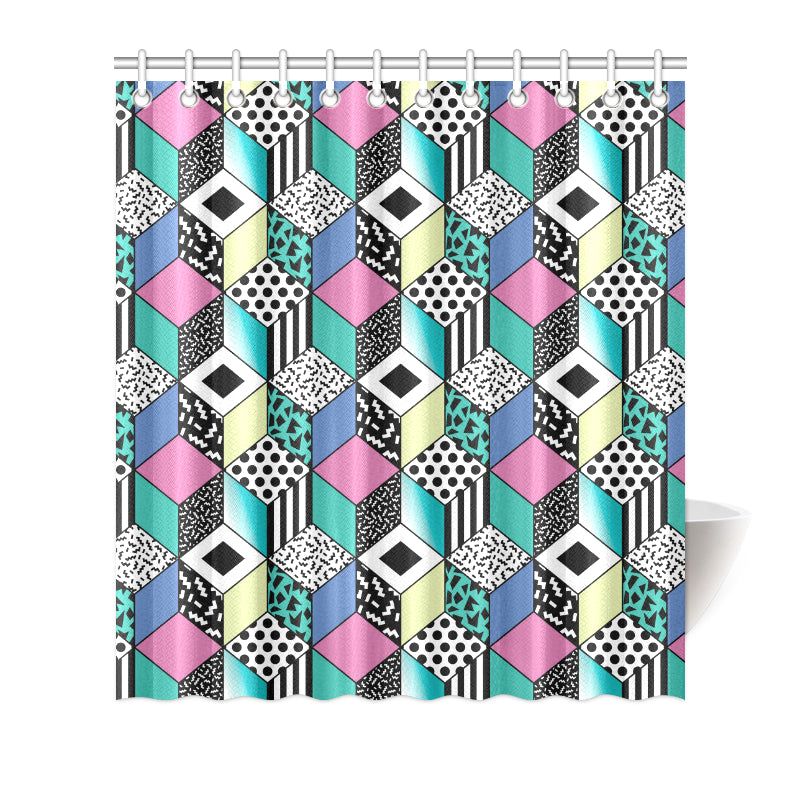 90s Pattern Print Design 3 Shower Curtain