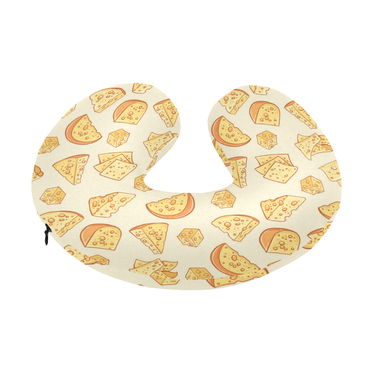 Cheese Pattern Print Design 01 U-Shaped Travel Neck Pillow