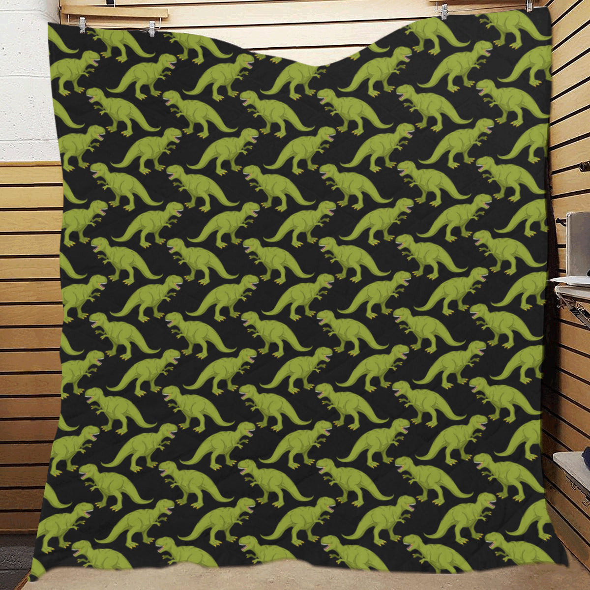 T Rex Pattern Print Design A02 Premium Quilt
