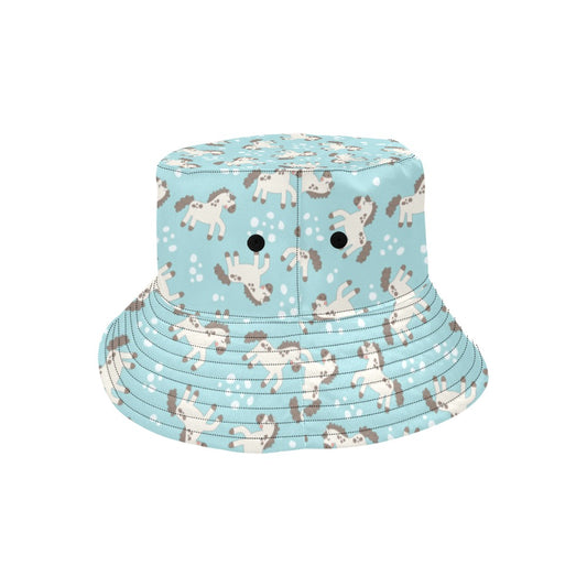 Horse Cute Print Design LKS306 Unisex Bucket Hat
