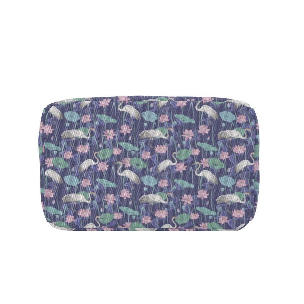 Water Lily Print Design LKS306 Insulated Lunch Bag