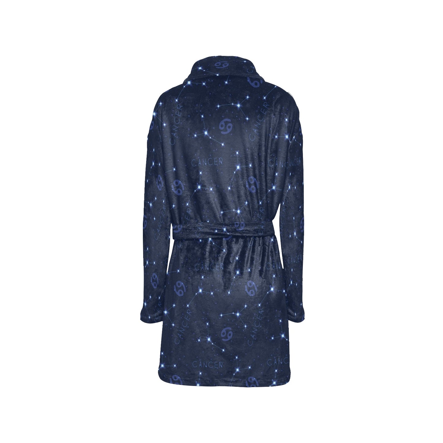Cancer Zodiac Pattern Print Design 05 Women's Fleece Robe