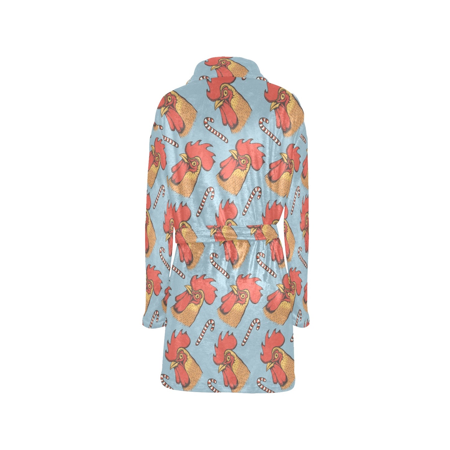 Rooster Pattern Print Design A05 Women's Fleece Robe