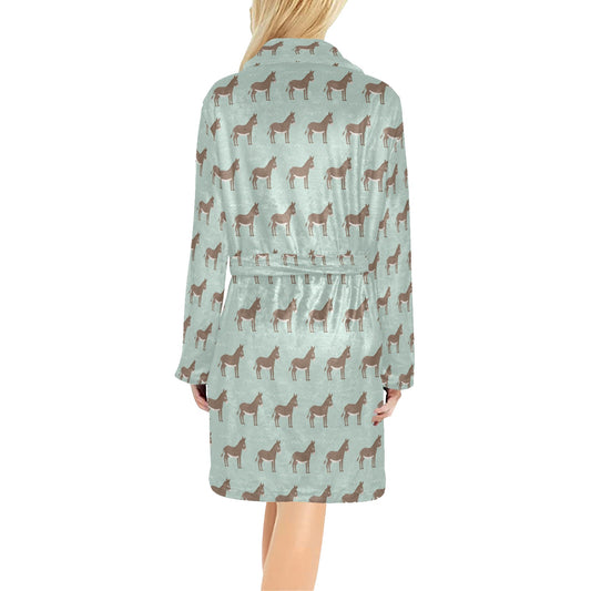 Donkey Print Design LKS402 Women's Fleece Robe