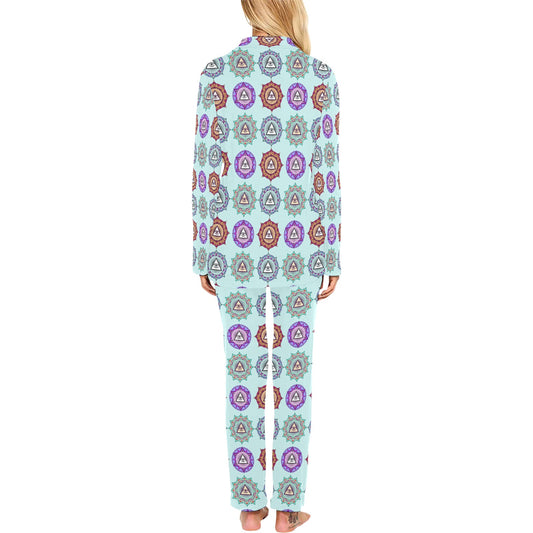 Third Eye Print Design LKS302 Women's Long Pajama Set