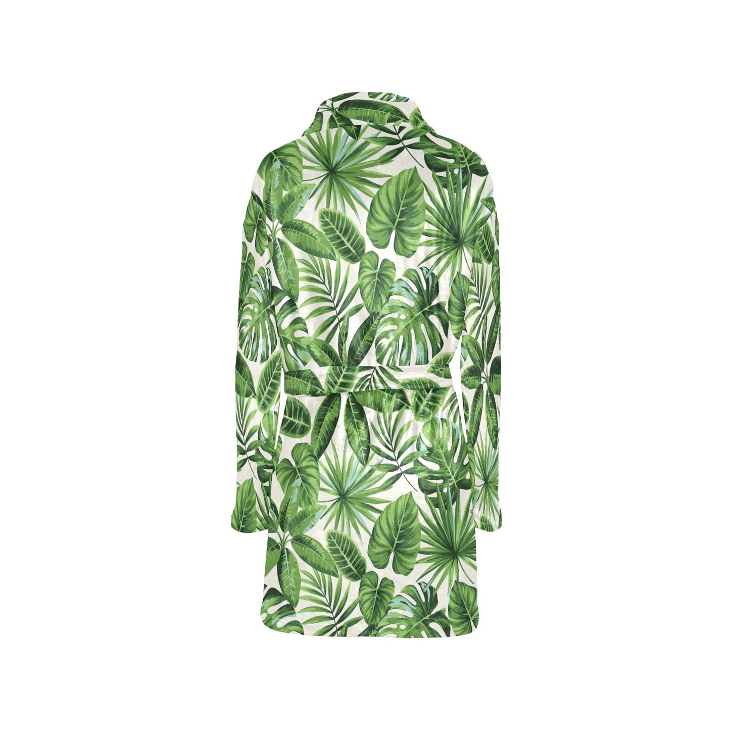 Tropical Flower Pattern Print Design TF013 Women's Fleece Robe