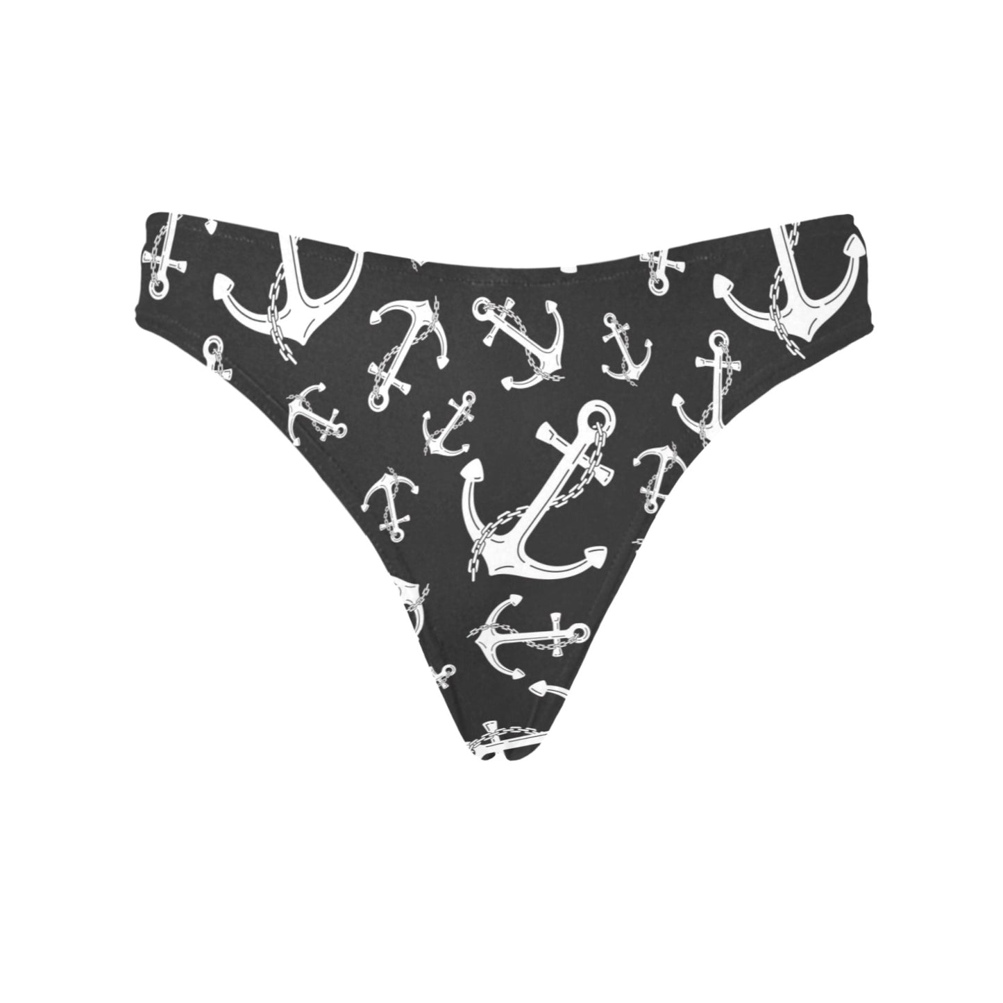 Anchor Black White Women's Thongs
