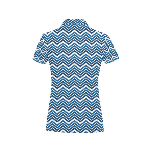 Chevron Print Design LKS403 Women's Polo Shirt
