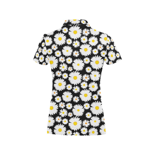 Daisy Pattern Print Design 01 Women's Polo Shirt