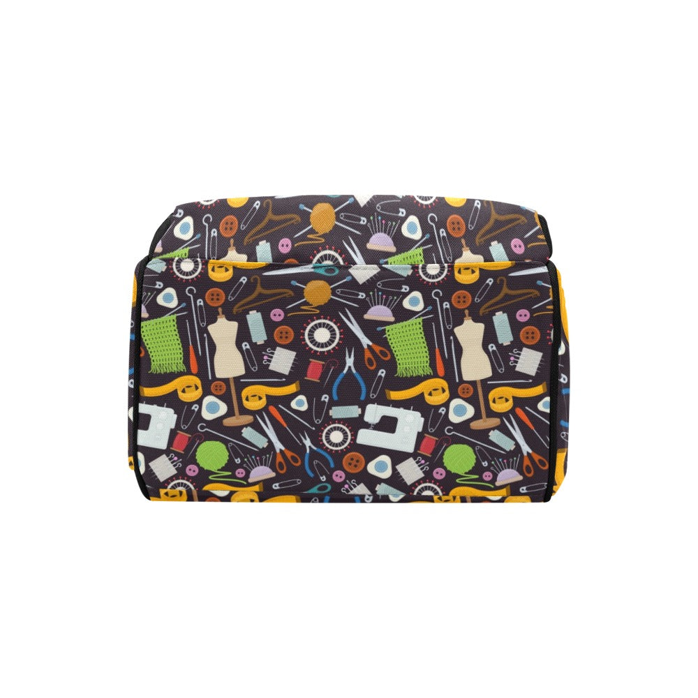 Sewing Equipment Print Design LKS308 Diaper Bag Backpack