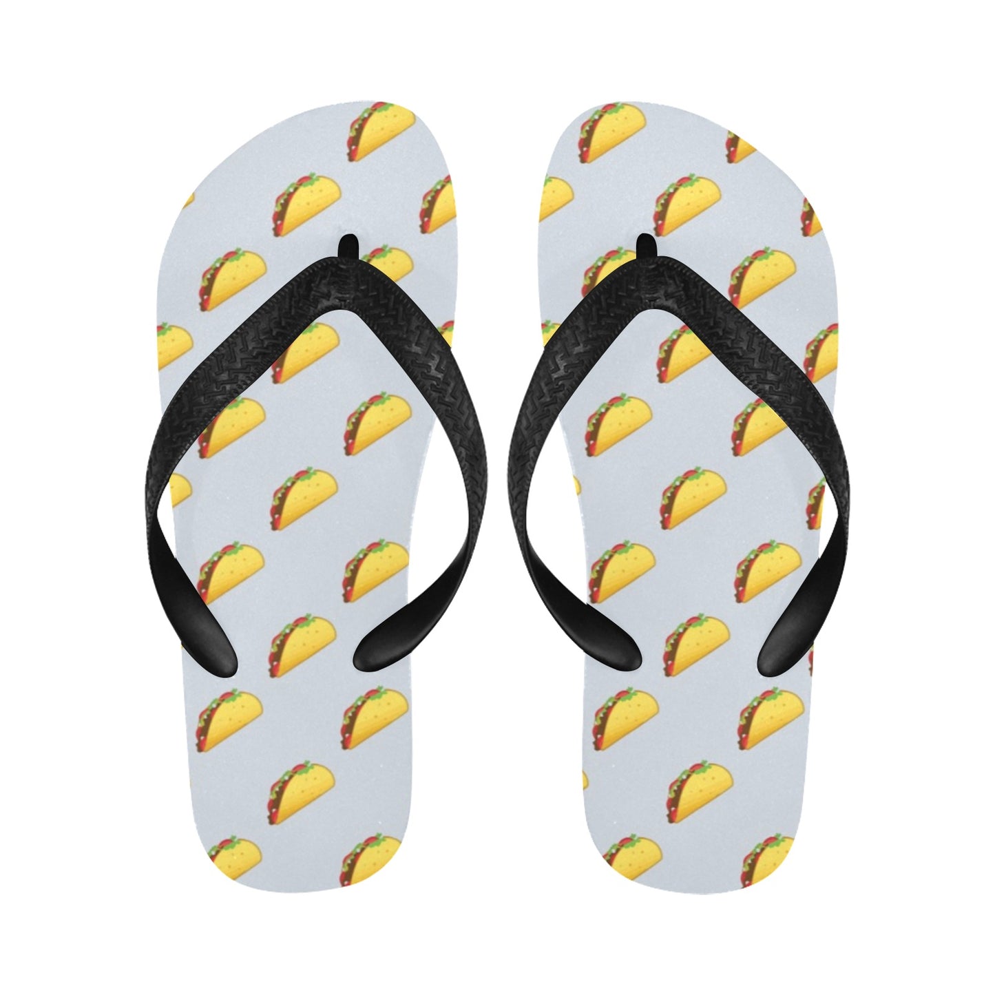 Taco Print Design LKS304 Flip Flops