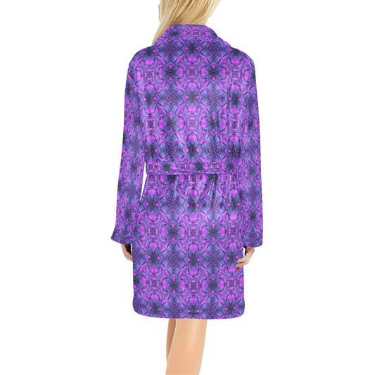 kaleidoscope Pattern Print Design Women's Fleece Robe