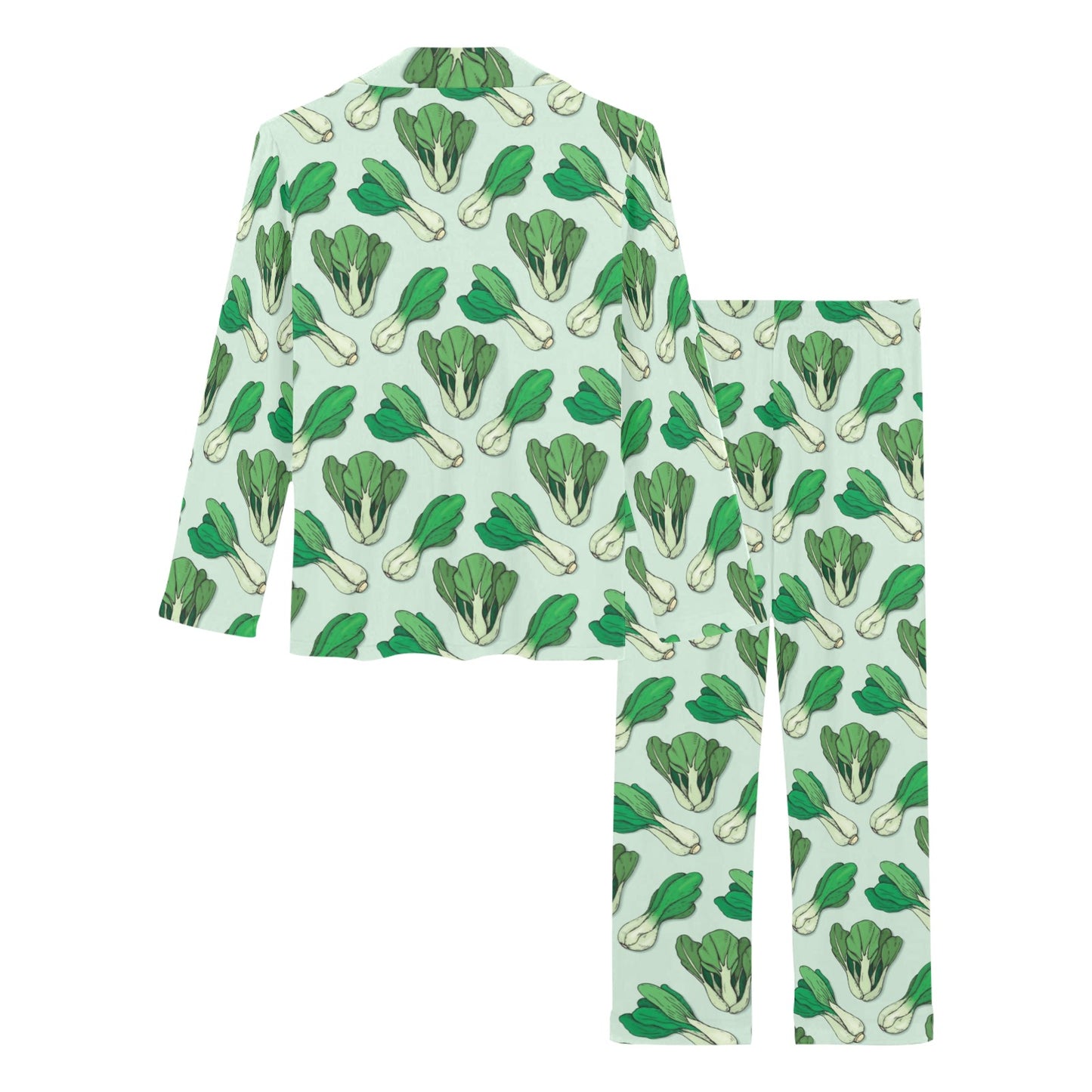 Bok Choy Pattern Print Design 01 Women's Long Pajama Set