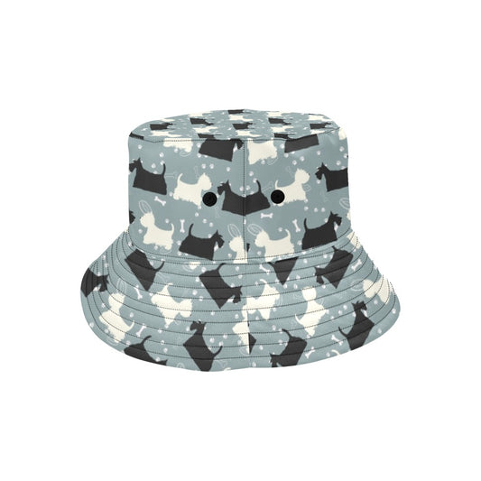 Scottish Terriers Print Design LKS301 Unisex Bucket Hat