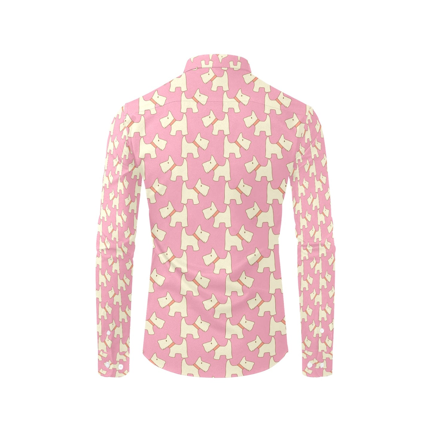 Scottish Terriers Print Design LKS306 Men's Long Sleeve Dress Shirt