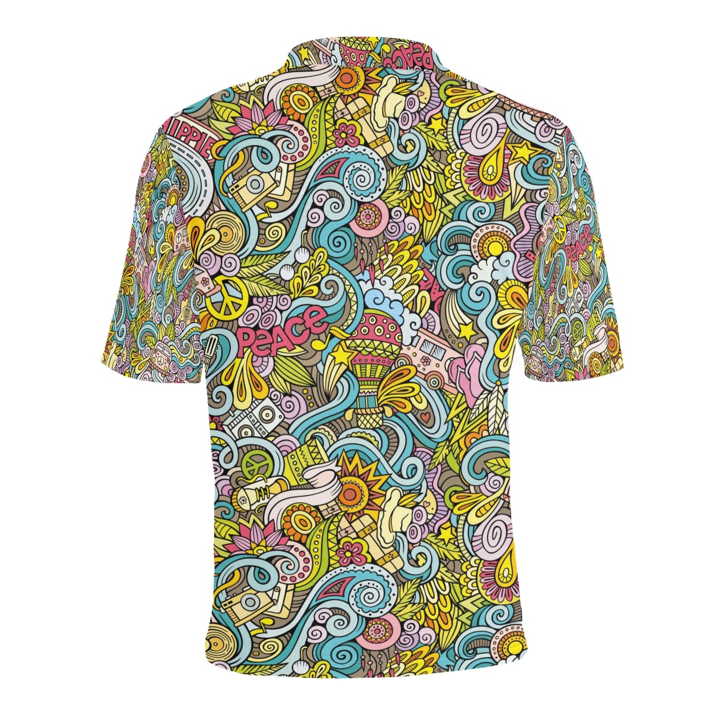 Hippie Print Design LKS301 Men Polo Shirt