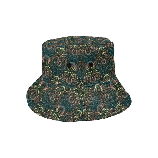 Sun Moon Print Design LKS307 Unisex Bucket Hat