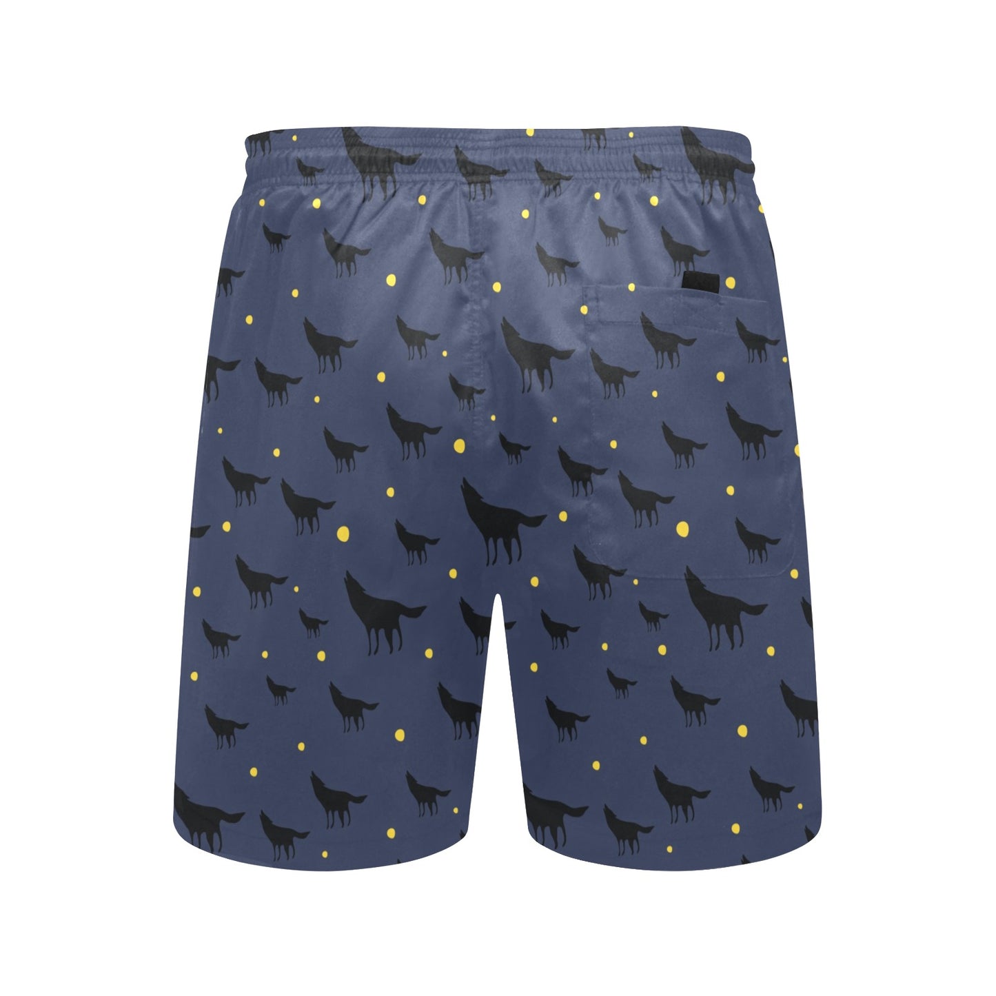 Wolf Print Design LKS301 Men's Swim Trunks Beach Shorts