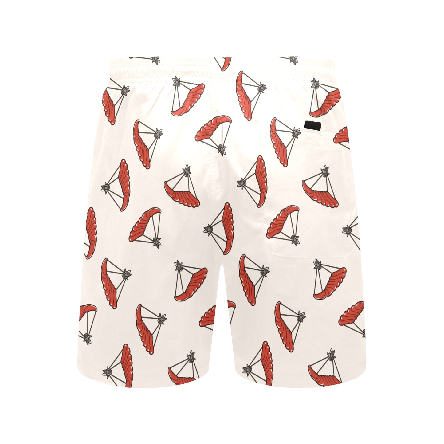 Skydiver Print Design LKS302 Men's Swim Trunks Beach Shorts