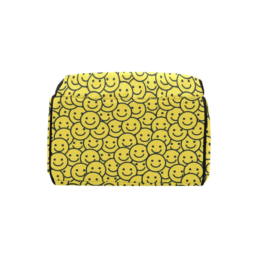 Smiley Face Emoji Print Design LKS302 Diaper Bag Backpack