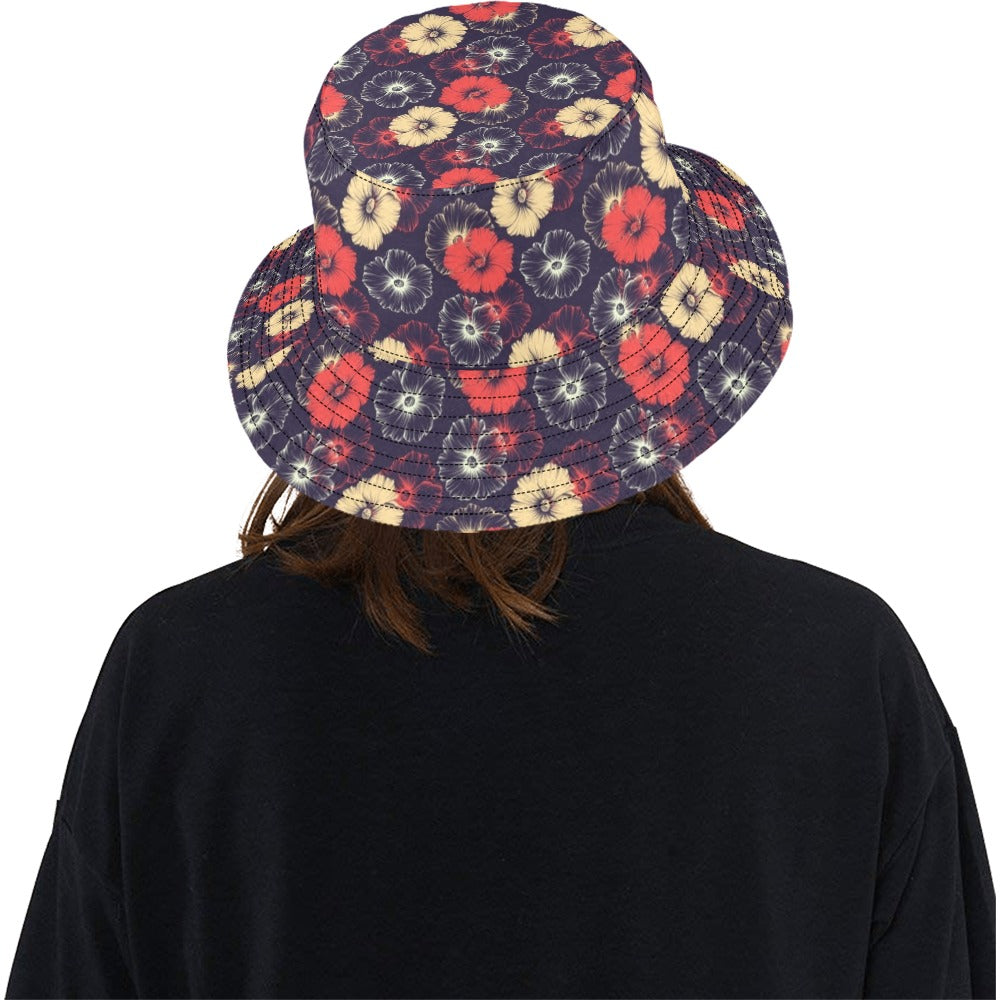 Tropical Flower Print Design LKS302 Unisex Bucket Hat