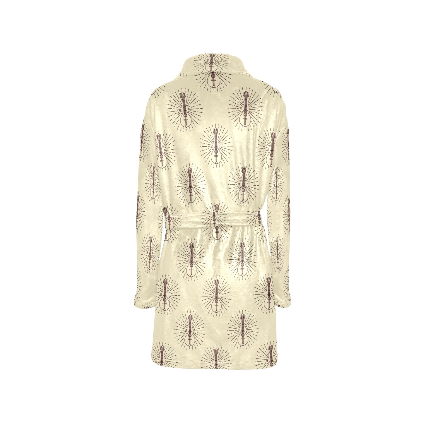 Mandolin Pattern Print Design 02 Women's Fleece Robe