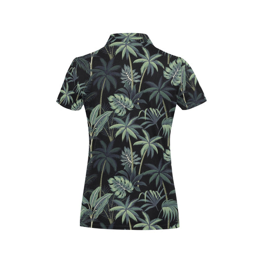 Rainforest Pattern Print Design RF02 Women's Polo Shirt