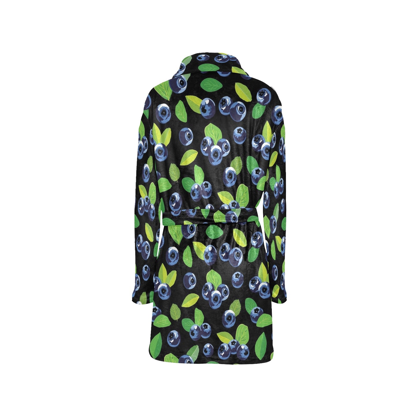 Blueberry Pattern Print Design BB03 Women's Fleece Robe