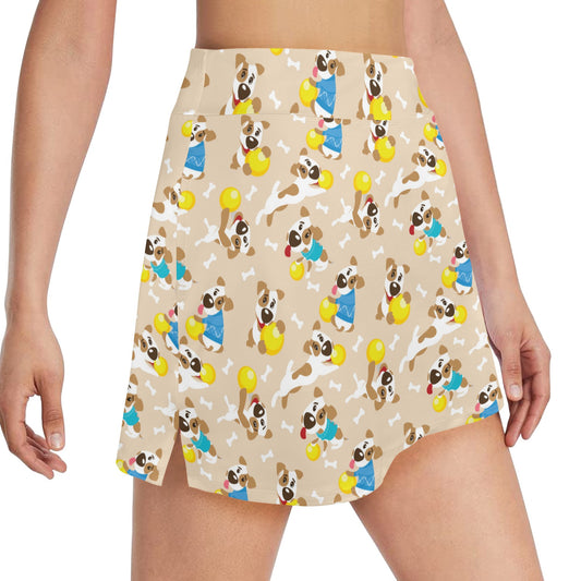 Russell Terriers Cute Print Design LKS304 17" Golf & Pickleball Skort with Pockets