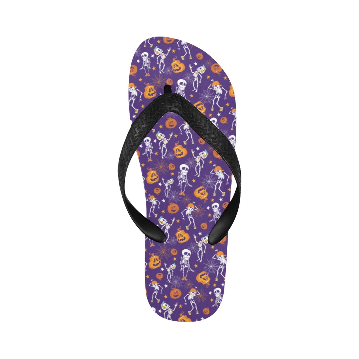 Skeleton Halloween Dance Print Design LKS304 Flip Flops