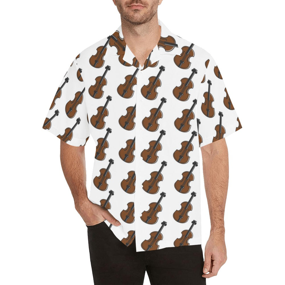 Violin Print Design LKS405 Men's Men's Hawaiian Shirt