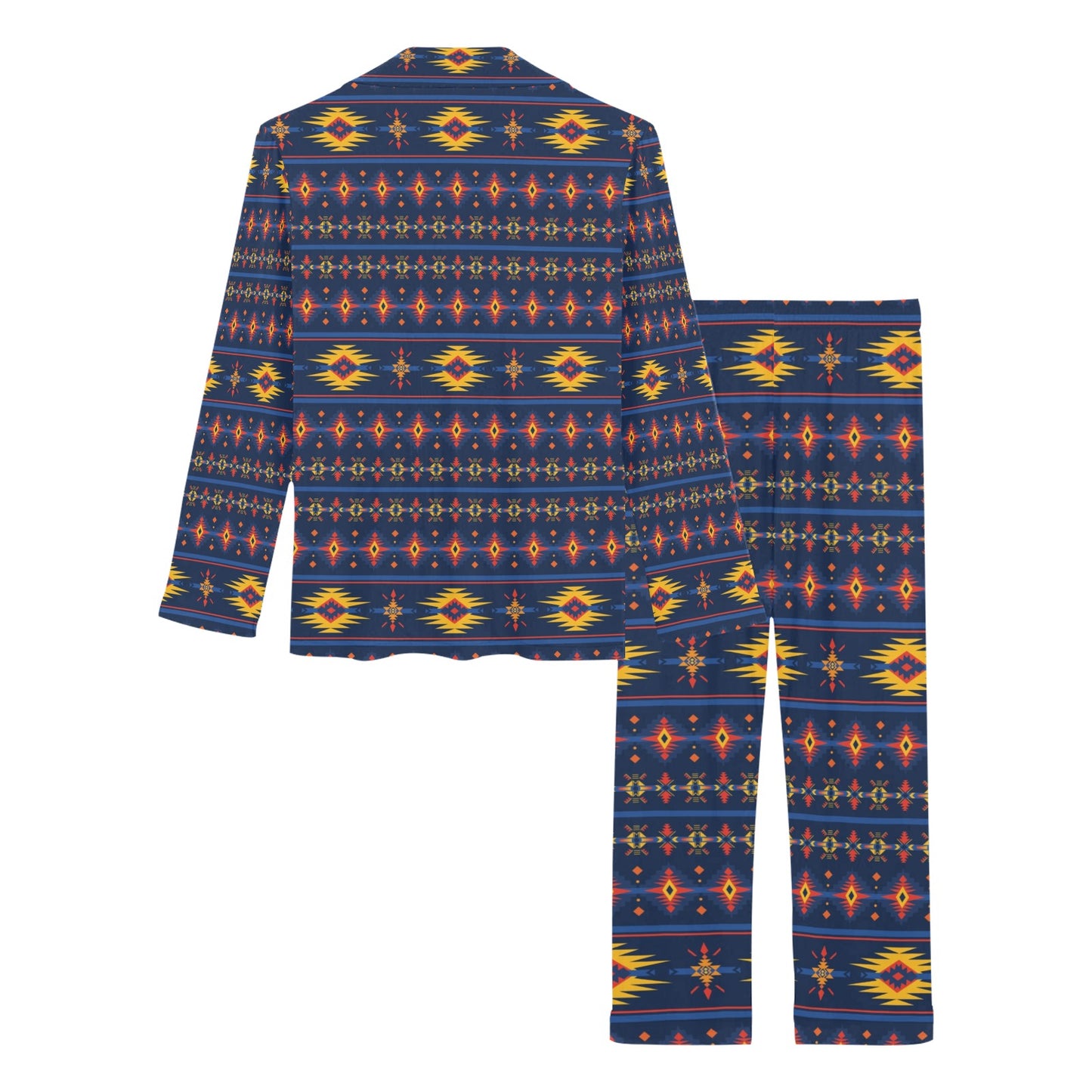 Southwest Pattern Print Design LKS306 Women's Long Pajama Set