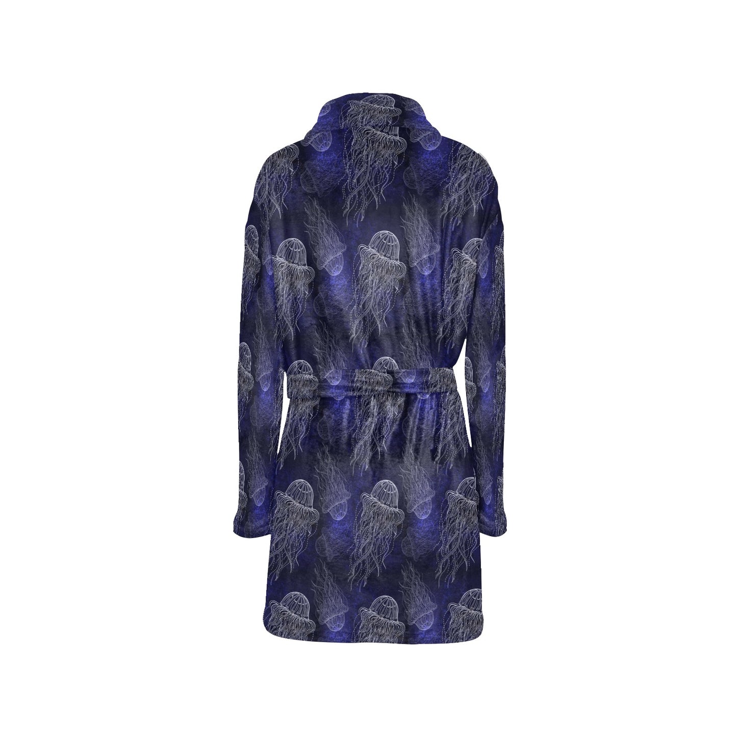 Jellyfish Pattern Print Design 02 Women's Fleece Robe